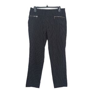 Westbound 10 Black White Polka Dot Straight Leg Pants Dark Coquette Whimsical